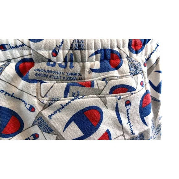 Champion Super Fleece 3.0 Thick Sweat Pants Allover Tag Scatter Script - Size M - Picture 3 of 13